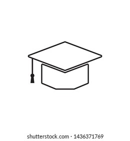 graduation cap icon vector illustration