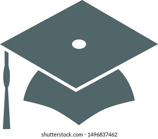 Graduation cap icon. Vector illustration