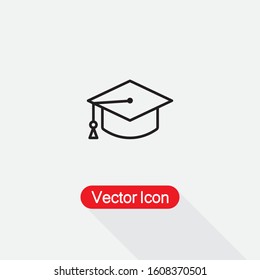 Graduation Cap Icon Vector Illustration Eps10