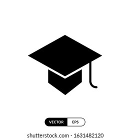 Graduation Cap icon vector illustration logo template for many purpose. Isolated on white background.
