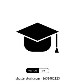 Graduation Cap icon vector illustration logo template for many purpose. Isolated on white background.