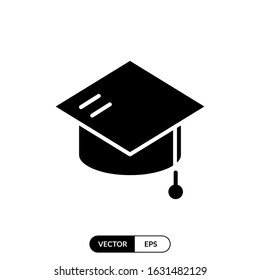 Graduation Cap icon vector illustration logo template for many purpose. Isolated on white background.