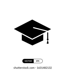 Graduation Cap icon vector illustration logo template for many purpose. Isolated on white background.