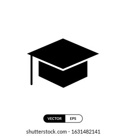 Graduation Cap icon vector illustration logo template for many purpose. Isolated on white background.