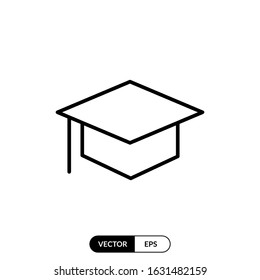 Graduation Cap icon vector illustration logo template for many purpose. Isolated on white background.