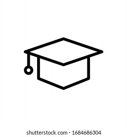 Graduation cap icon vector illustration