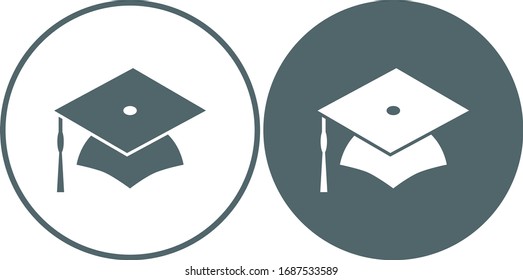  Graduierungsdeckel Symbol. Vektorillustration