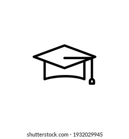 Graduation cap icon vector illustration logo template for many purpose. Isolated on white background.