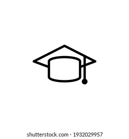 Graduation Cap Icon Vector Illustration Logo Template For Many Purpose. Isolated On White Background.