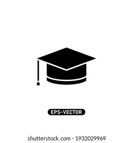 Graduation cap icon vector illustration logo template for many purpose. Isolated on white background.