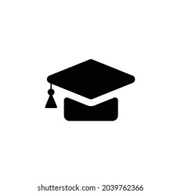 icono de la tapa de graduación, vector de la tapa, ilustración de graduación