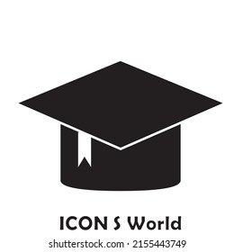 Icono de tapón de graduación. Ilustración vectorial eps10.