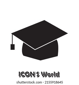 Icono de tapón de graduación. Ilustración vectorial eps10.