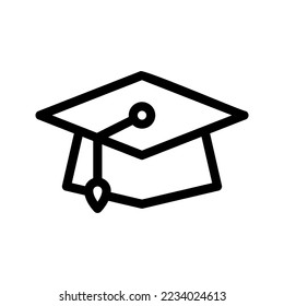 Graduation cap icon vector illustration logo template isolated on white background