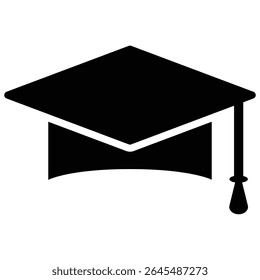 Graduation cap icon vector illustration symbol.