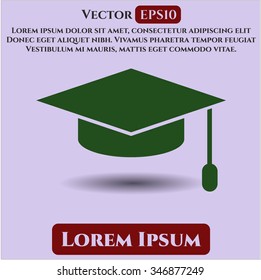 Ilustración vectorial del icono de la tapa de graduación