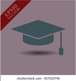 Graduation cap icon vector illustration