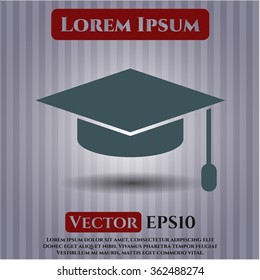 Graduation cap icon vector illustration