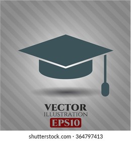 Graduation cap icon vector illustration