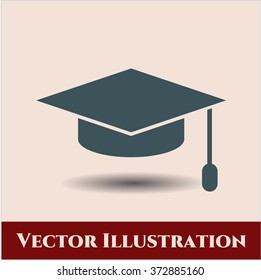 Graduation cap icon vector illustration