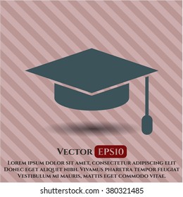 Graduation cap icon vector illustration