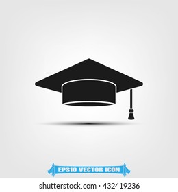 Graduation cap icon vector illustration eps10.