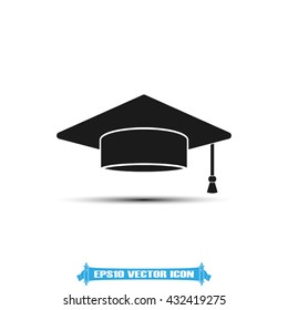 Graduation cap icon vector illustration eps10.