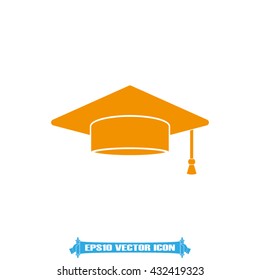 Graduation cap icon vector illustration eps10.