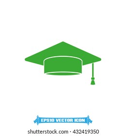 Graduation cap icon vector illustration eps10.