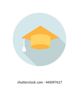graduation cap icon. vector illustration
