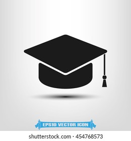 Graduation cap icon vector illustration eps10.