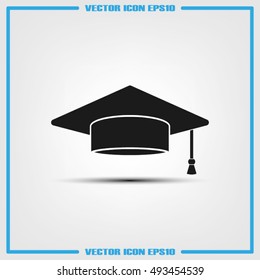 Graduation cap icon vector illustration eps10.