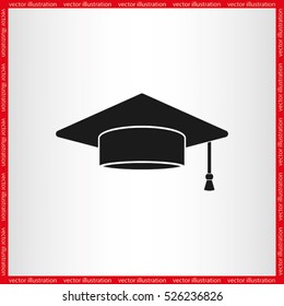 Graduation cap icon vector illustration eps10.