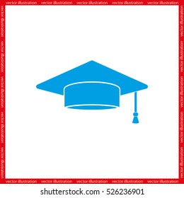 Graduation cap icon vector illustration eps10.