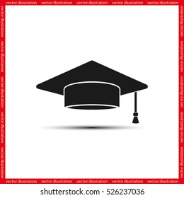 Graduation cap icon vector illustration eps10.