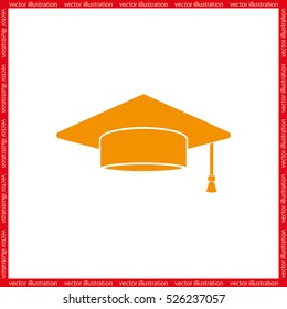 Graduation cap icon vector illustration eps10.