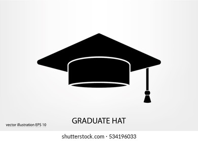 Graduation cap icon vector illustration eps10.