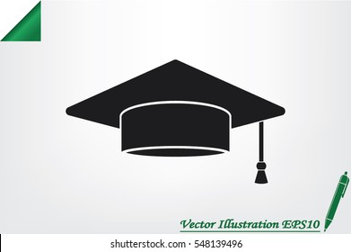 Graduation cap icon vector illustration eps10