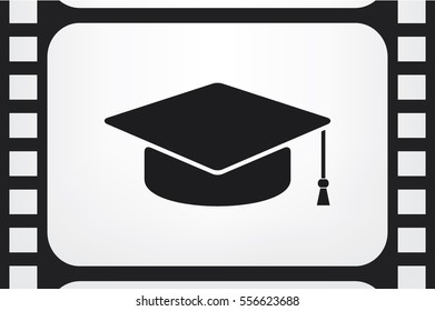 Graduation cap icon vector illustration eps10.