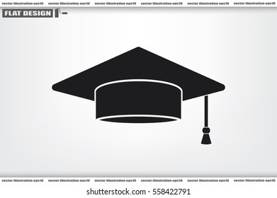 Graduation cap icon vector illustration.