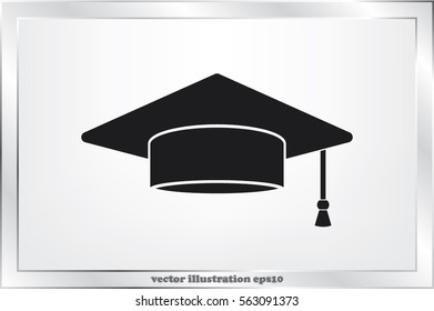 Graduation cap icon vector illustration eps10