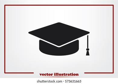 Graduation cap icon vector illustration eps10.