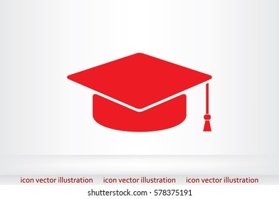Graduation cap icon vector illustration.