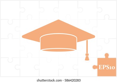 Graduation cap icon vector illustration eps10