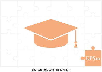 Graduation cap icon vector illustration