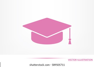 Graduation cap icon vector illustration eps10.