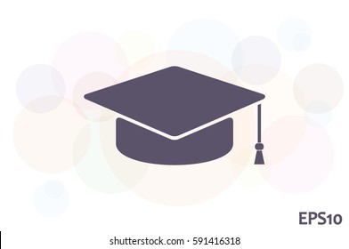 Graduation cap icon vector illustration eps10.