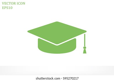 Graduation cap icon vector illustration.