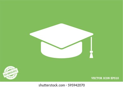 Graduation cap icon vector illustration eps10.