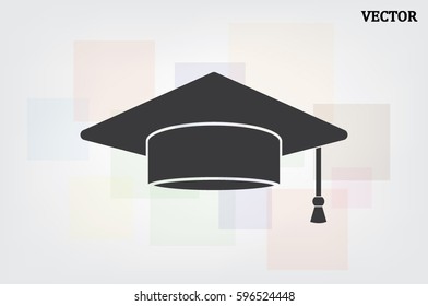 Graduation cap icon vector illustration eps10